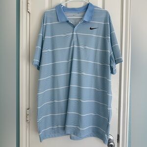 Nike Victory Dri-FIT Striped Golf - Blue - XXL